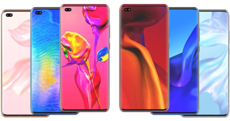 ชมภาพเรนเดอร์ Huawei Mate 30 Pro มาพร้อมจอไร้กรอบ เจาะรูเพื่อฝังกล้องเซลฟี่ และมาพร้อมกล้องหลัง 4 ตัว