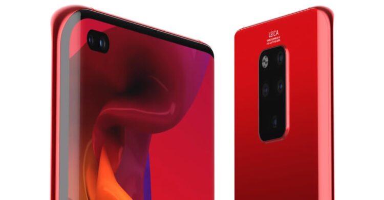 ชมภาพเรนเดอร์ Huawei Mate 30 Pro มาพร้อมจอไร้กรอบ เจาะรูเพื่อฝังกล้องเซลฟี่ และมาพร้อมกล้องหลัง 4 ตัว