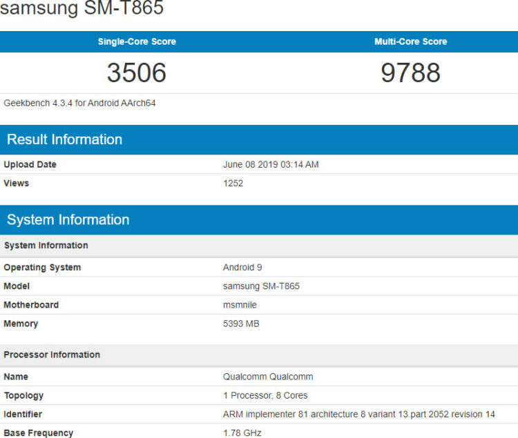 พบแท็บเล็ตรุ่นใหม่ของ Samsung โผล่ในฐานข้อมูลของ Geekbench อาจเป็นรุ่นเรือธง Galaxy Tab S5