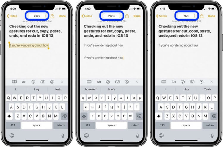เลิกเขย่าเครื่อง!! วิธีใช้คำสั่งนิ้วในการ Cut, Copy, Paste, Undo และ Redo บน iOS 13 และ iPadOS