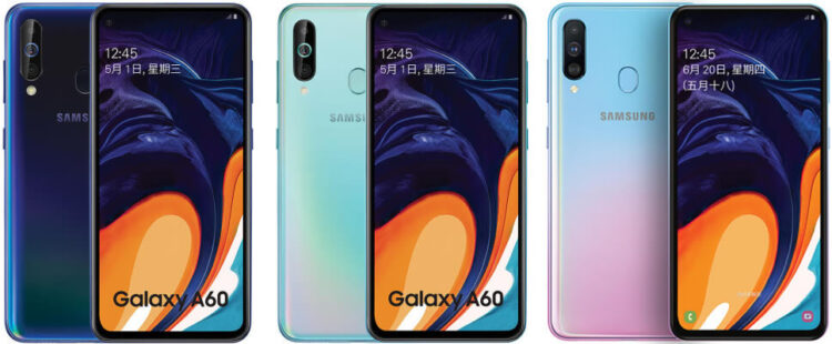 Samsung Galaxy A60 มีให้เลือกถึง 5 สี วางจำหน่ายในจีนแล้ว ราคาราว 6,710 บาท
