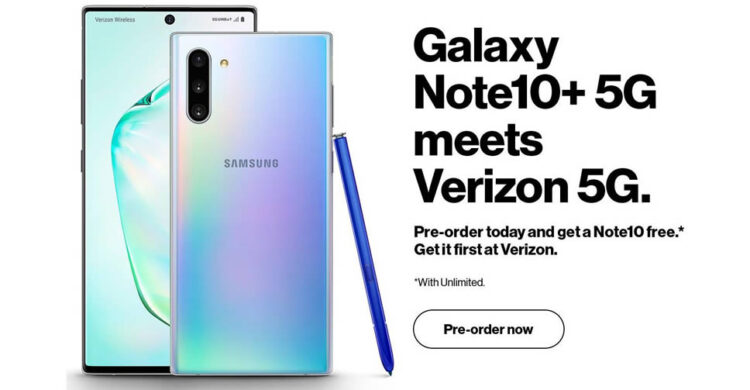 ภาพหลุด Samsung Galaxy Note 10+ 5G จาก Verizon ผู้ให้บริการฯ ในสหรัฐอเมริกา