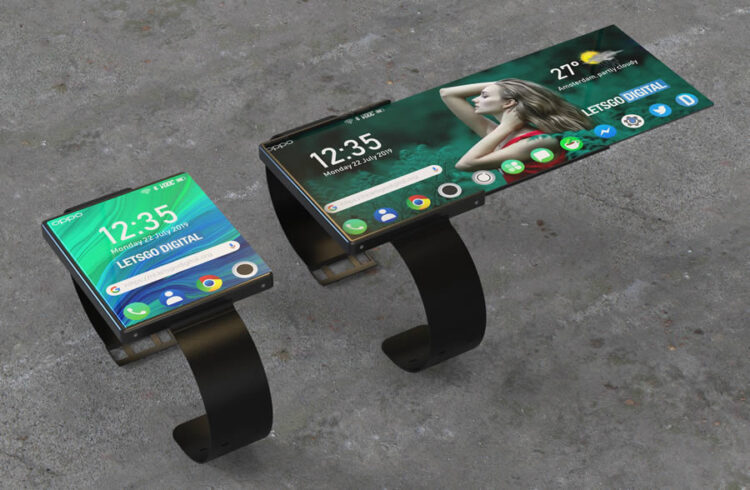 OPPO จดสิทธิบัตรสมาร์ทวอทช์ ที่ใช้จอแสดงผลแบบพับได้ และม้วนได้