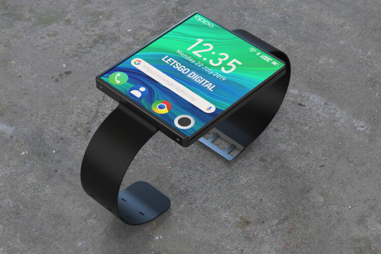 OPPO จดสิทธิบัตรสมาร์ทวอทช์ ที่ใช้จอแสดงผลแบบพับได้ และม้วนได้