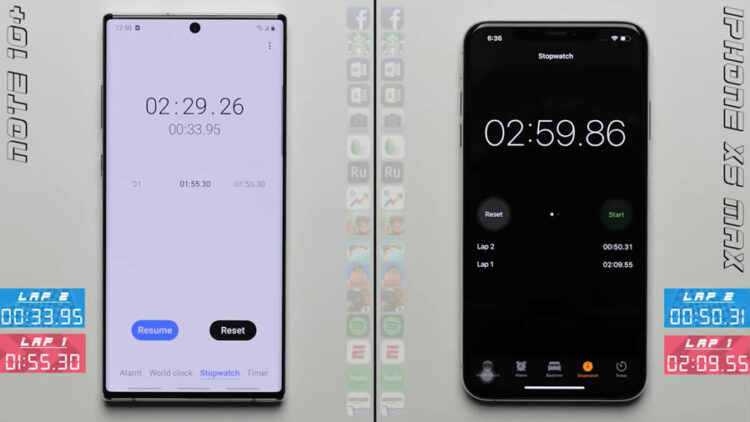 Samsung Galaxy Note 10+ ชนะ Apple iPhone XS Max จากการทดสอบความเร็วในการโหลดเข้าแอพและเกม