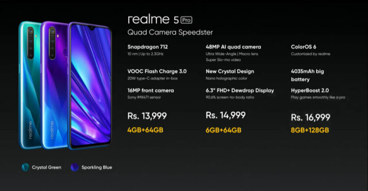 realme 5 และ realme 5 Pro เปิดตัวแล้ว!! มาพร้อมกล้องหลัง 4 ตัว ตัวหลัก 48MP ก่อนเปิดตัว realme XT กล้องหลัก 64MP ปลายเดือนหน้า