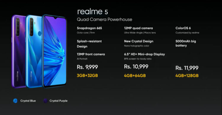 realme 5 และ realme 5 Pro เปิดตัวแล้ว!! มาพร้อมกล้องหลัง 4 ตัว ตัวหลัก 48MP ก่อนเปิดตัว realme XT กล้องหลัก 64MP ปลายเดือนหน้า