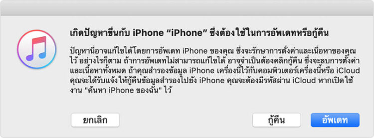 วิธีแก้ปัญหา ในกรณีลืมรหัส Passcode ใน iPhone หรือ iPad