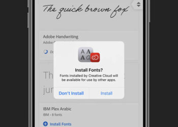แอพ Adobe Creative Cloud นำ Fonts มาให้ใช้บนอุปกรณ์ iOS 13 และ iPadOS ราว 17,000 แบบอักษร