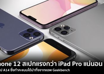 iPhone 12 สเปกแรงกว่า iPad Pro แน่นอน ด้วยชิป A14 ซึ่งทำคะแนนได้น่าทึ่งจากแอพ Geekbench