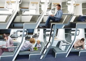 Zephyr Seat ที่นั่งชั้นประหยัดบนเครื่องบิน แบบ 2 ชั้น ช่วยให้ผู้โดยสารนอนได้อย่างสบาย และมีพื้นที่ส่วนตัว