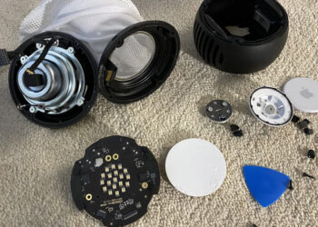 จากการชำแหละ HomePod mini ยืนยันว่าสายไฟไม่สามารถถอดออกได้