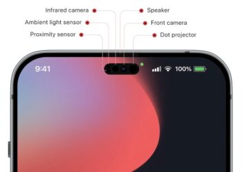 iPhone 14 จะใช้วิธีเจาะหลุมเป็นรูปทรงแคปซูลยา แทนรอยบากบนหน้าจอ เพื่อติดตั้งกล้องหน้า