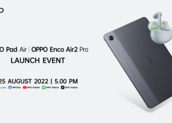 ครั้งแรกในไทย! ออปโป้เตรียมส่ง OPPO Pad Air แท็บเล็ตรุ่นแรกพร้อม OPPO Enco Air2 Pro หูฟังไร้สายมิติแห่งพลังเสียงรุ่นใหม่ 25 ส.ค. นี้!