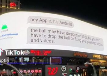 Google ลงทุนเช่าป้ายโฆษณาขนาดใหญ่ในลาสเวกัส เพื่อกดดันให้ Apple ยอมรับการใช้โปรโตคอล RCS