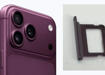 หลุด!! ถาดใส่ซิมการ์ด iPhone 18 Pro สีแดงเข้ม Dark Cherry