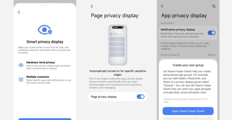 เรือธงรุ่นใหม่ของ Xiaomi จะมีฟีเจอร์ Smart Privacy Display คล้ายกับเรือธงของ Samsung