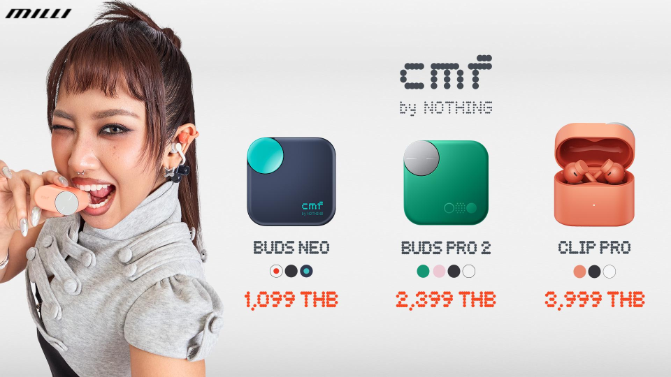 Nothing ประกาศราคาและวันจำหน่าย CMF Clip Pro, CMF Buds Pro 2 และ CMF Buds Neo