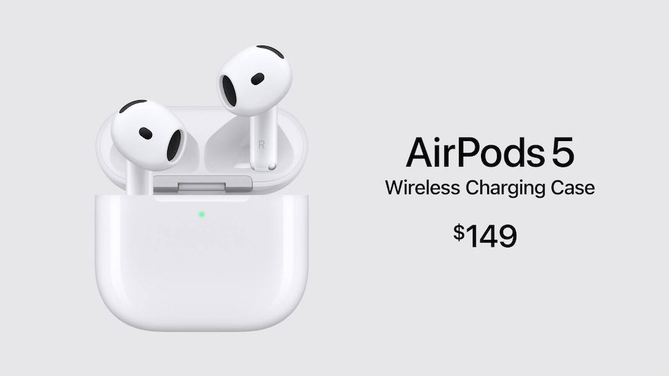 AirPods 5 เปิดตัวทางการ ราคาเดิม เริ่มต้น 129 ดอลลาร์สหรัฐ หรือราว 4,290 บาท