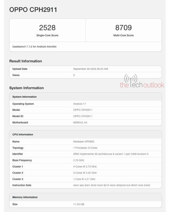 OPPO Find X10 เวอร์ชัน Global โผล่ทดสอบบนแอป Geekbench