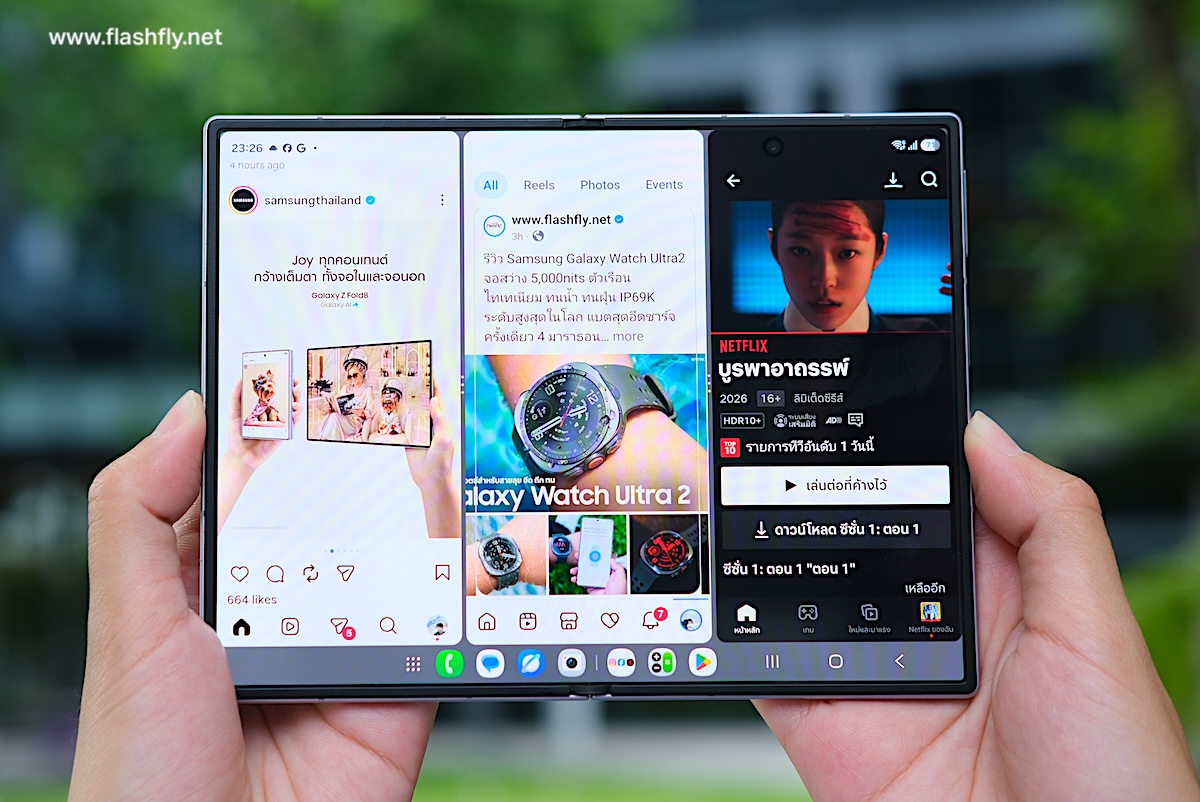 รีวิว Samsung Galaxy Z Fold8 สมาร์ตโฟนจอพับเบาที่สุดในโลก