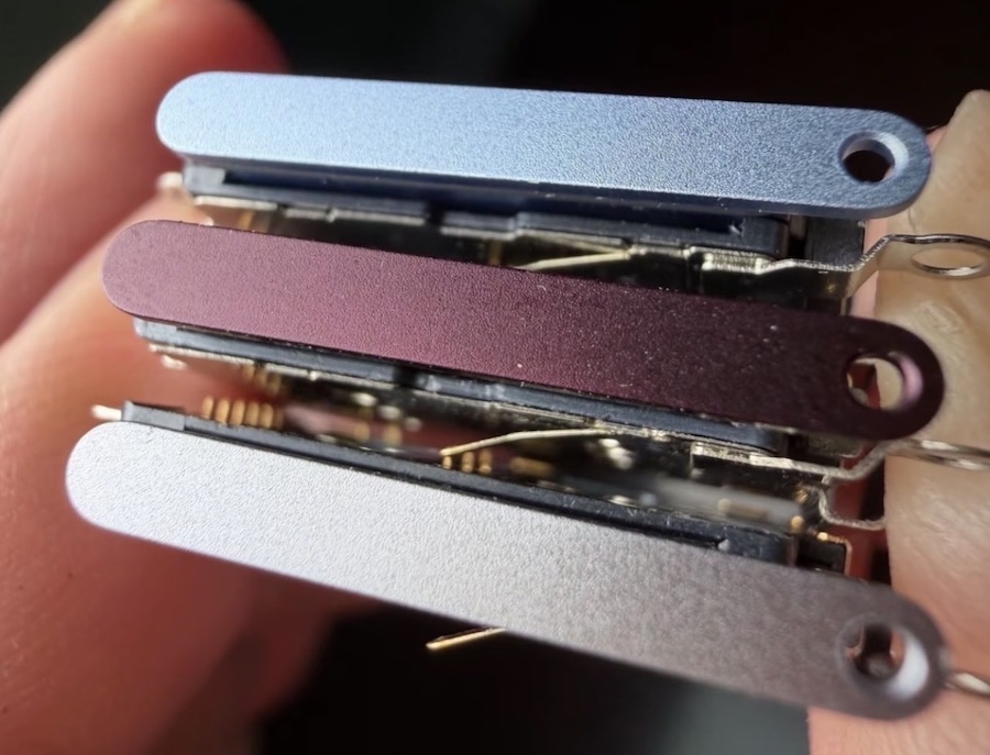 ภาพหลุดถาดใส่ซิมการ์ด iPhone 18 Pro ยืนยันมีให้เลือก 3 สี