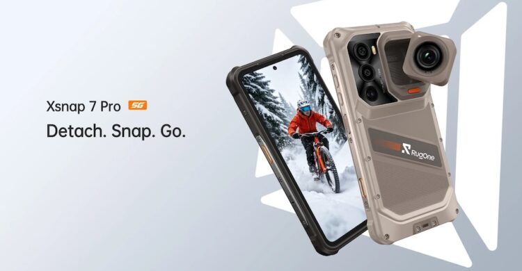 RugOne Xsnap 7 Pro สมาร์ตโฟนสุดแกร่ง มาพร้อมกล้อง Action Cam แบบถอดแยกได้