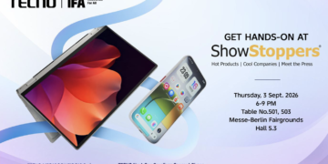 TECNO เตรียมส่งคอนเซ็ปต์โฟนมือถือไร้ขอบและแล็ปท็อปพับได้ 360 องศา MEGABOOK T15 360 Pro ลุยงาน IFA ShowStoppers 2026