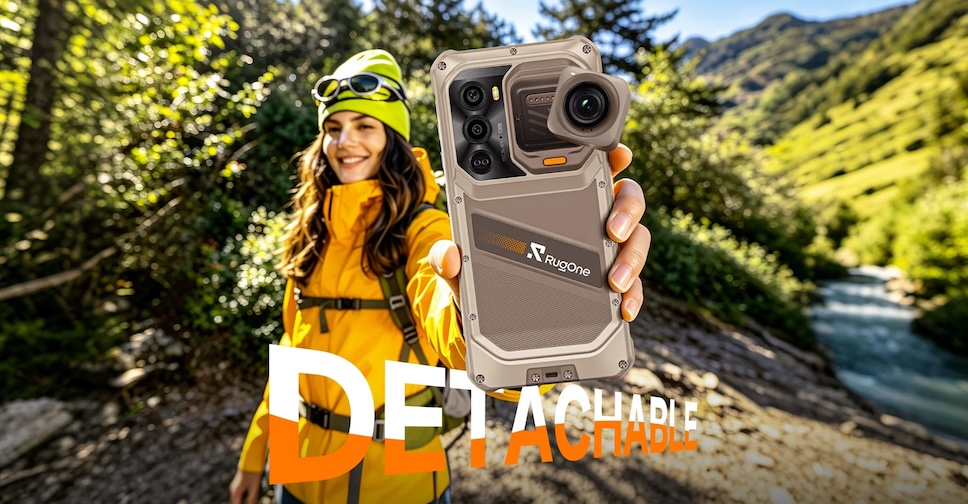 RugOne Xsnap 7 Pro สมาร์ตโฟนสุดแกร่ง มาพร้อมกล้อง Action Cam แบบถอดแยกได้