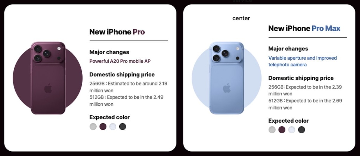 ผู้ให้บริการฯ ในเกาหลี เผยรายละเอียด iPhone 18 Pro และ iPhone Ultra โดยใช้ข้อมูลจากข่าวลือ