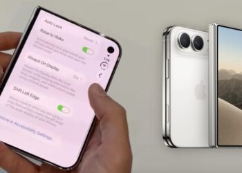 iPhone Duo มีฟีเจอร์ Shift Left Edge ขยายขอบหน้าจอให้หนาขึ้น เพื่อไม่ให้เคสบังเนื้อหาบนจอแสดงผล