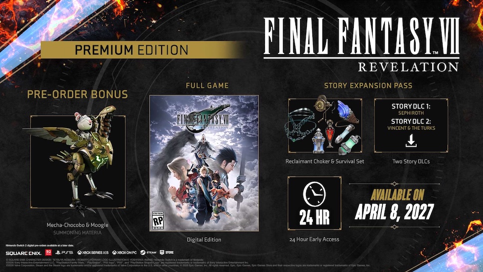Final Fantasy VII Revelation เปิดให้สั่งซื้อล่วงหน้าแล้ว ก่อนวางจำหน่าย 8 เมษายน 2027