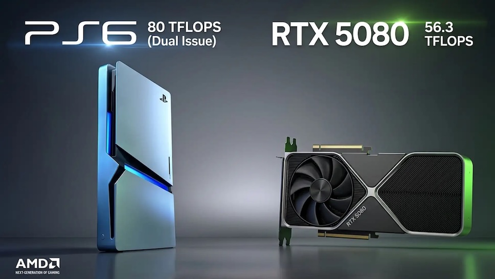 PlayStation 6 จะให้ประสิทธิภาพสูงสุด 80 TFLOPS เร็วกว่า RTX 5080 ด้วยเทคโนโลยี Dual Issue