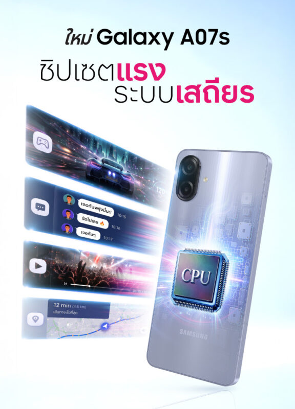ซัมซุง ยกระดับประสบการณ์สมาร์ทโฟนตอบโจทย์ชีวิตประจำวัน เปิดตัว Galaxy A08 และ Galaxy A07s ชิปเซ็ตแรง ระบบเสถียร อัปเดตยาว 6 ปี