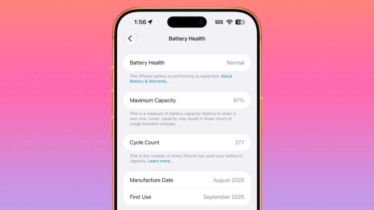 หลังจากจำกัดการชาร์จ iPhone ไว้ที่ 80% มานาน 3 ปี มาดูกันว่าสุขภาพแบตเตอรี่เป็นอย่างไร?