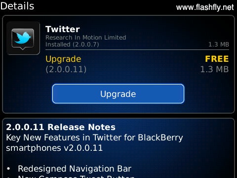 RIM ปล่อยอัพเดท Twitter 2.0 เวอร์ชั่น Final สำหรับมือถือ BlackBerry อย่างเป็นทางการแล้ว