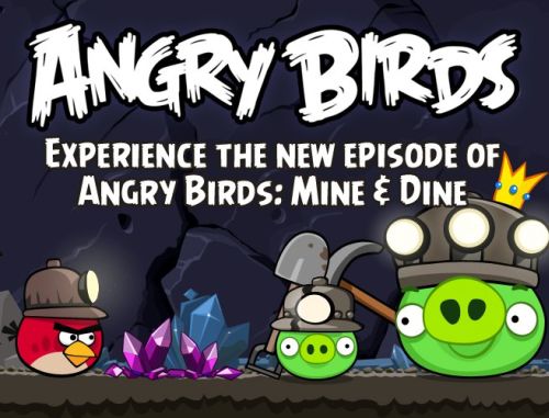 Angry Birds ตอนใหม่ Mine & Dine พร้อมให้ดาวน์โหลดแล้วที่ Ovi Store