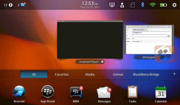 Android App Player สำหรับ BlackBerry PlayBook หลุดมาให้ทดลองใช้งานกันแล้ว