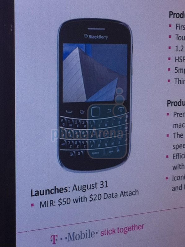T-Mobile เตรียมวางจำหน่าย BlackBerry Bold 9900 ในวันที่ 31 สิงหาคมนี้แล้ว