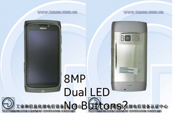 หลุด Nokia 801T มาพร้อมกล้องดิจิตอล 8 ล้านพิกเซลและไม่มีปุ่ม Home พร้อมสเป็คล่าสุด
