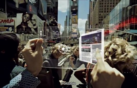 Samsung โชว์ไอเดียจอภาพยืดหยุ่นได้ Samsung Flexible AMOLED สำหรับแท็บเล็ตในอนาคต