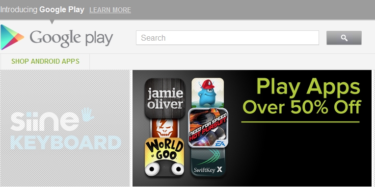Google จับ Android Market เปลี่ยนชื่อใหม่เป็น Google Play แล้ววันนี้