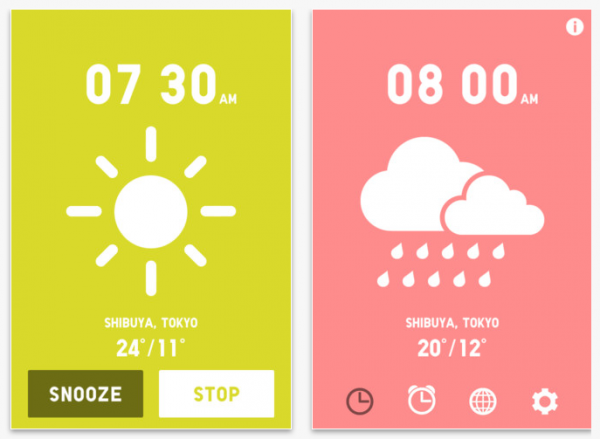 Appfree!! UNIQLO WAKE UP แอพนาฬิกาปลุกที่ใช้เสียงดนตรีเปลี่ยนตามสภาพอากาศ ,วันและเวลาบน iPhone และ Android