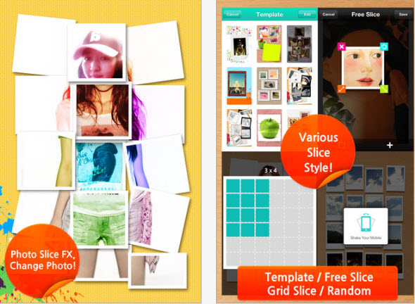 Appfree!! แต่งภาพสไตล์ใหม่กับ Photo Slice แอพตกแต่งตัดต่อเป็นภาพเล็กสุดอาร์ตฟรีบน iPhone