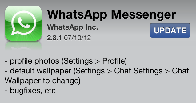 WhatsApp Messenger บน iPhone อัพเดทเวอร์ชั่นใหม่ 2.8.1 เปลี่ยนภาพโปรไฟล์ได้แล้ว
