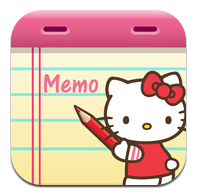 Appfree!! จดบันทึกด้วยสมุดบันทึกลายการ์ตูนน่ารักๆจาก Sanrio ด้วยแอพ Memo–My Melody & Sanrio Friends ฟรีบน iPhone