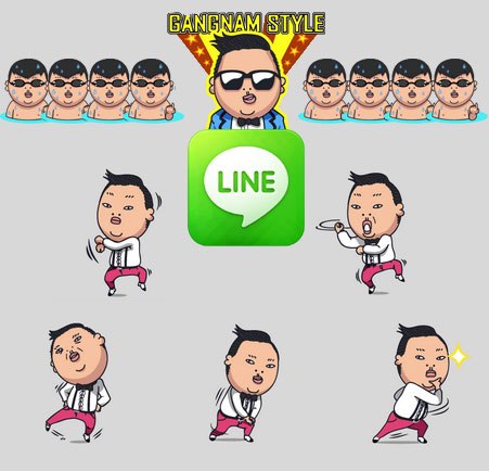 สาวก Gangnam Style ห้ามพลาด LINE ส่งสติ๊กเกอร์ PSY ให้ดาวน์โหลดแล้วบน Andriod แล้ววันนี้