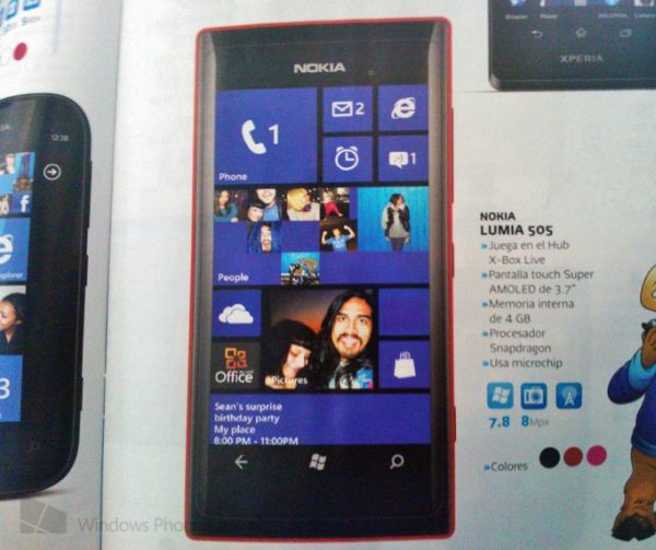 Nokia Lumia 505 มาพร้อม Windows Phone 7.8 ราคาประหยัด เตรียมวางจำหน่ายเร็วๆนี้