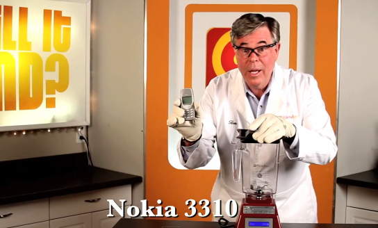 Will it blend จับเอามือถือยอดนิยม Nokia 3310 มาปั่นเป็นรายล่าสุดแล้ว (ชมคลิป)