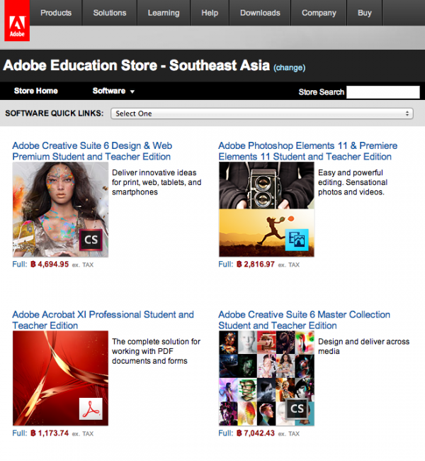 Adobe เปิดตัว Education Store จำหน่ายผลิตภัณฑ์สำหรับ นักเรียน นักศึกษาในประเทศไทย พร้อมส่วนลดสูงสุดถึง 80%